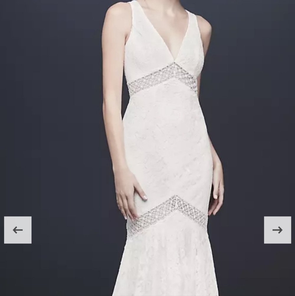 Elegant White Lace Gallina Wedding Dress size 18w *euc*
